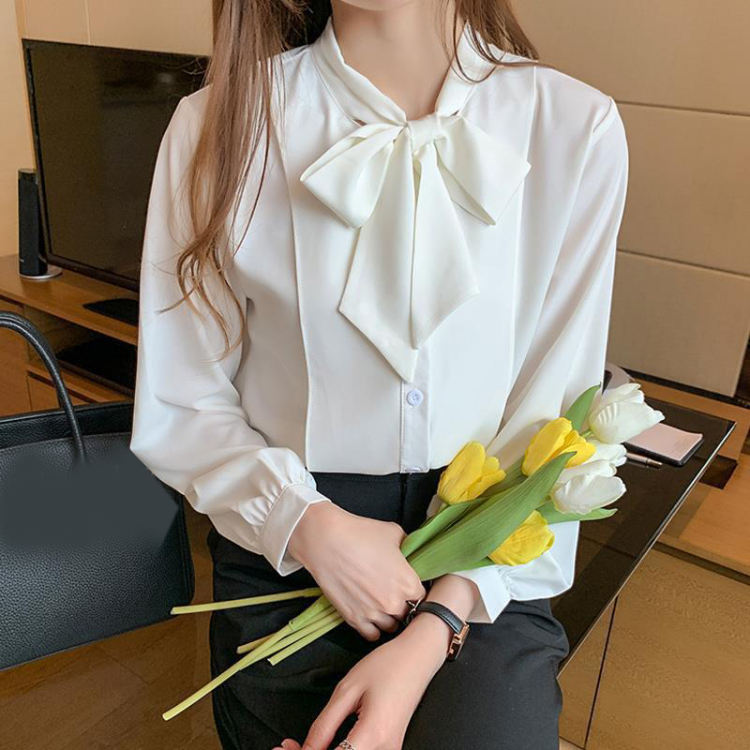 ブラウス レディース 長袖 おしゃれ ハイネック 花柄 オフィス リボン 白 3l 大きいサイズ 丸襟 ノーアイロン 綿 4l とろみ ピンク フォーマル 襟付き 就活