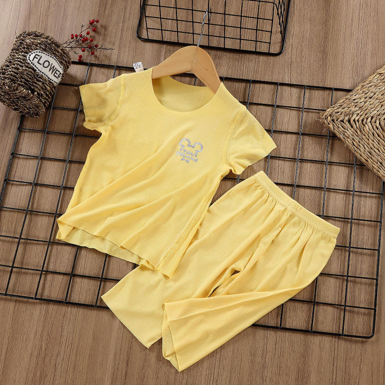 子供 パジャマ キッズ 男の子 女の子 半袖 夏 綿 子供服 ルームウェア 上下セット 無地 男女兼用 ｔシャツ ロングパンツ 可愛い 通気 柔らかい 部屋着 寝巻き 涼感 肌着 快適