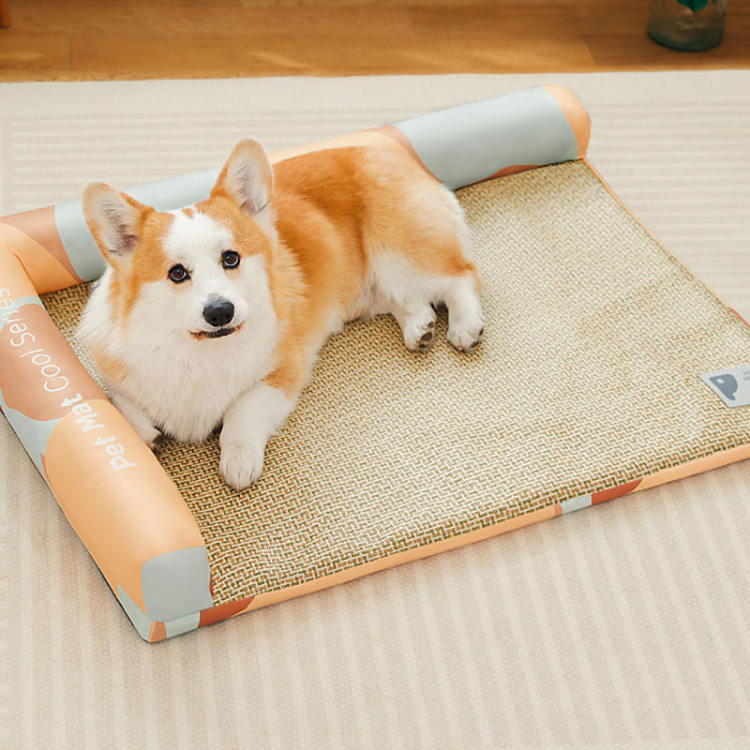 犬用ベッド ペット用 ベッド 大きいサイズ 天然材料涼しい 納涼ベッド 大型犬 大型 成犬 シニア 老犬 ペットベッド カドラー ワンちゃん