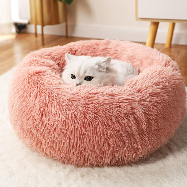 ペット用ベッド 可愛い ペット 直径50cm 犬 猫用品 マット クッション ペットベッド 春 秋 冬 寝具 猫ベッド 犬ベッド 犬用品 暖かい ペットハウス ワンちゃん