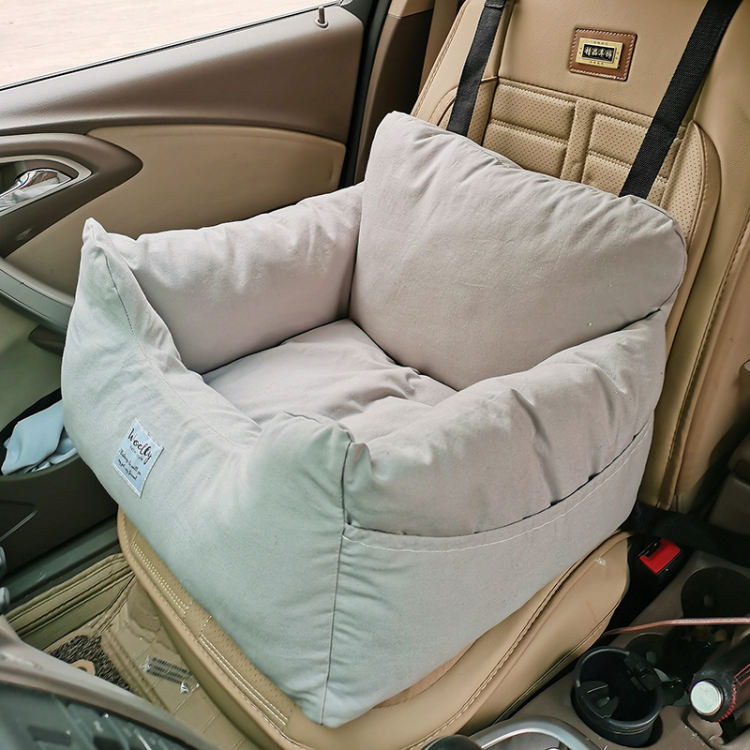ペット用ドライブボックス 車用ペットシート 座席シート 折り畳み式カバー 飛び出し防止 防水 通気 洗濯可 汚れにくい 犬 猫 旅行 ペットキャリー ストライプ