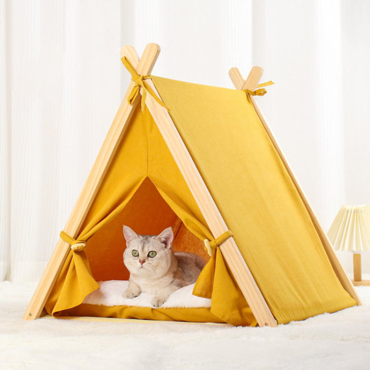 猫ハウス 猫ベッド ペットベッド ペットテント 大きい 冬 夏 ティピーテント 猫用ハウス 北欧風 洗濯可能 折畳み 滑り止め 通気性いい 可