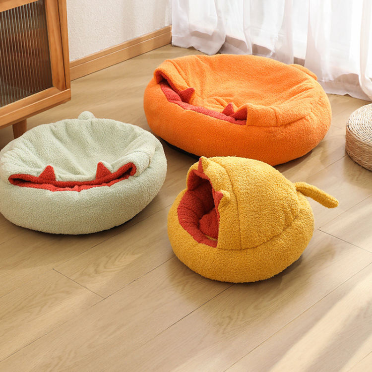猫 ベッド ペットベッド 犬 ベッド ペットソファ クッション 丸型 ふわふわ もこもこ 滑り止め 洗える 保温防寒 小型犬 猫 小動物 寝床