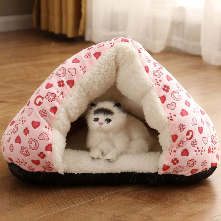 猫ベッド 猫ハウス ドーム型 おしゃれ 可愛い 室内用 寒さ対策 保温防寒 暖かい 柔らかい 猫 犬 ベッド クッション 小型犬 キャットハウ