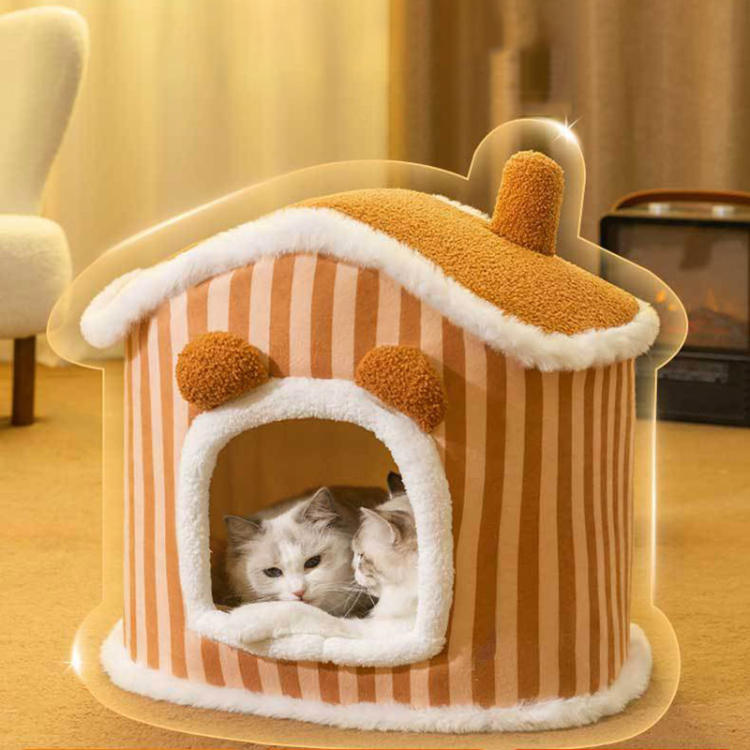 猫 ベッド 冬 お家型 猫ハウス 犬ハウス 暖かい ドーム型 冬用ベッド 猫の家 ペットハウス クッション ハウス 猫こたつ 寝袋 寝床 マット