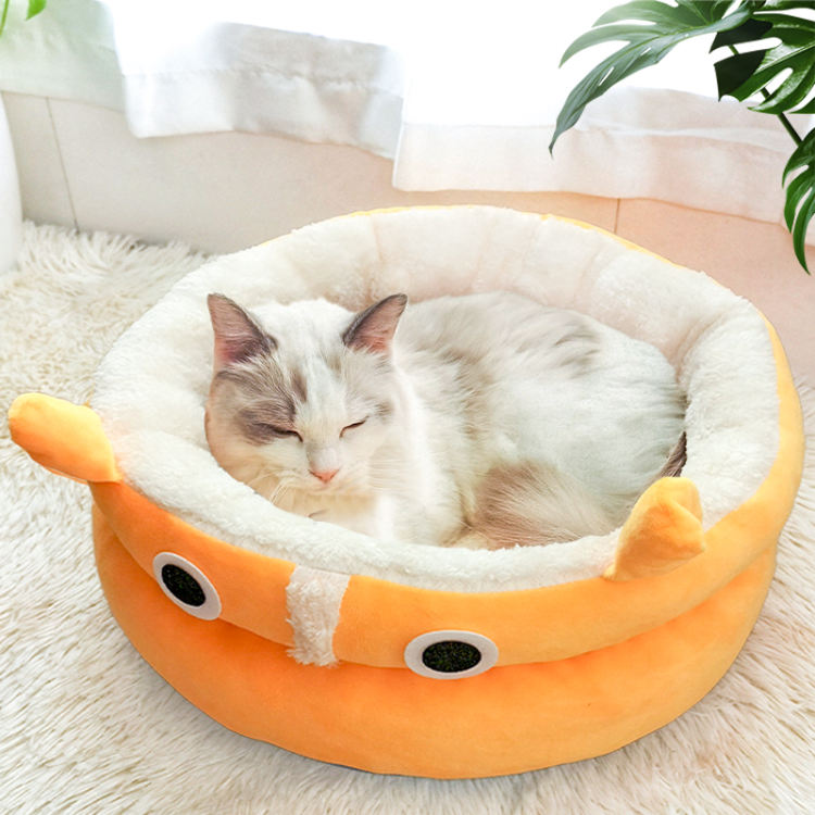 猫 ベッド ドーム型猫ハウス ペットベッド キャットハウス ペット用寝袋 クッション ドーム型 こたつ 寝袋 秋冬用 室内用 洗える ぐっすり眠れる 多機能2WAY