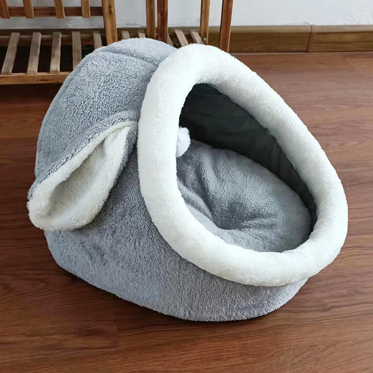 猫ベッド ドーム 猫ハウス ペット用寝袋 キャットハウス ドーム型 ペットベッド 犬用ベッド 保温防寒 犬 猫 暖かい ネコベッド 猫用ベッ