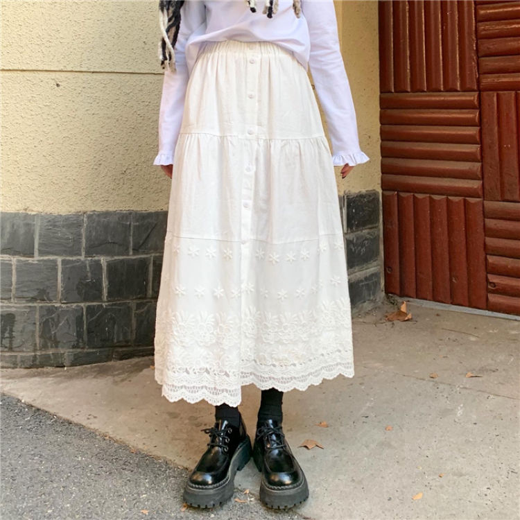フレアスカート ロング 秋冬 レディース 膝丈 ひざ丈 グレー 大きいサイズ ゴム チェック 黒 白 ピンク ミモレ丈 裏起毛 衣装 可愛い オフィス 生地厚め 韓国