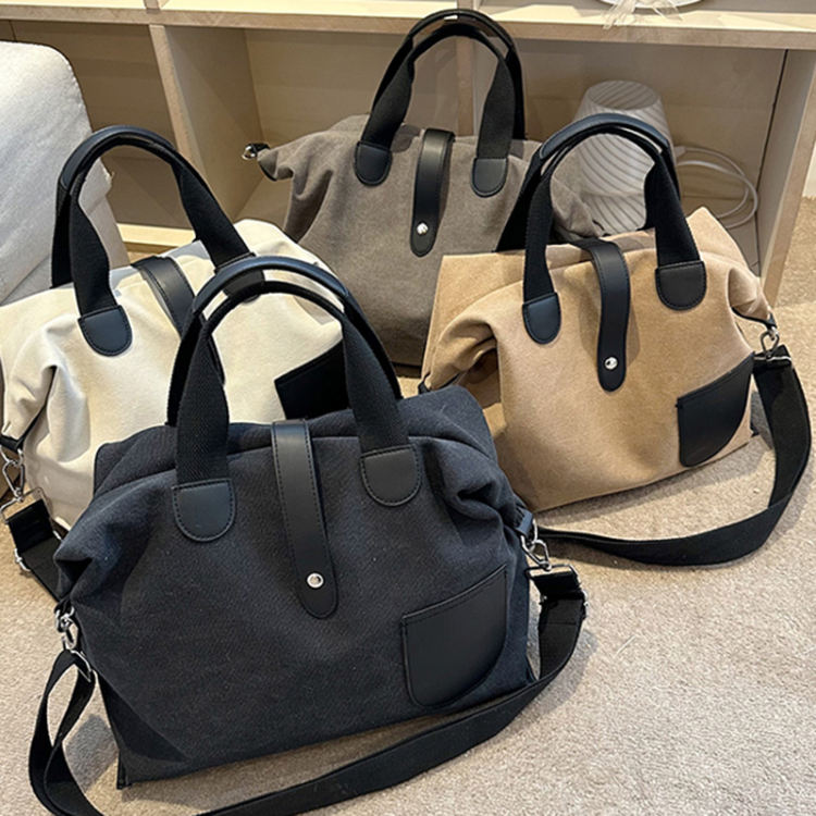 トートバッグ キャンバス ショルダーバッグ 大容量 通勤 通学 斜め掛 け レディース 2way 帆布 無地 小さめ レディース ファスナー付き 送料無料 安い
