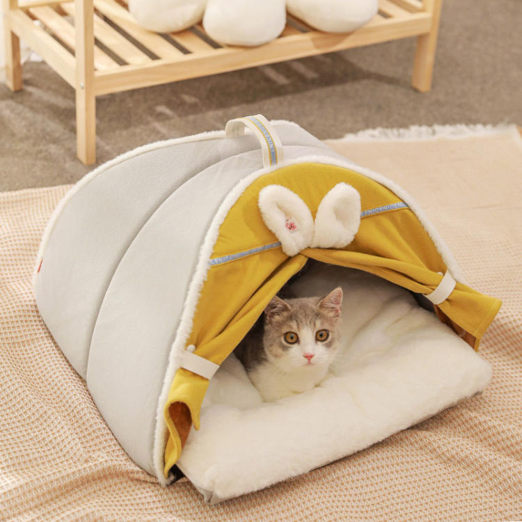 猫 ベッド ペット用寝袋 保温防寒 あったか 冬用 洗える ドーム型猫ハウス 小型犬 猫用 多機能2WAY 秋冬用 犬猫ベッド もこもこ あったか ぐっすり眠れる 猫ハウス