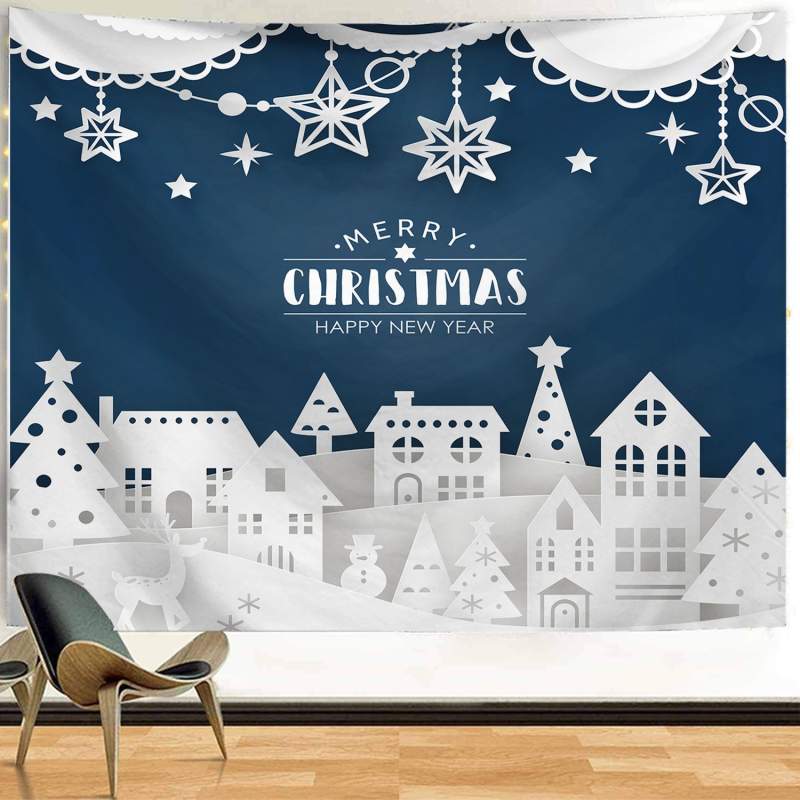 壁掛け クリスマス飾り 鹿 タペストリー クリスマス 壁掛けタペストリー 壁飾り インテリア クリスマスツリー 飾り付け 多機能 ウォッシ