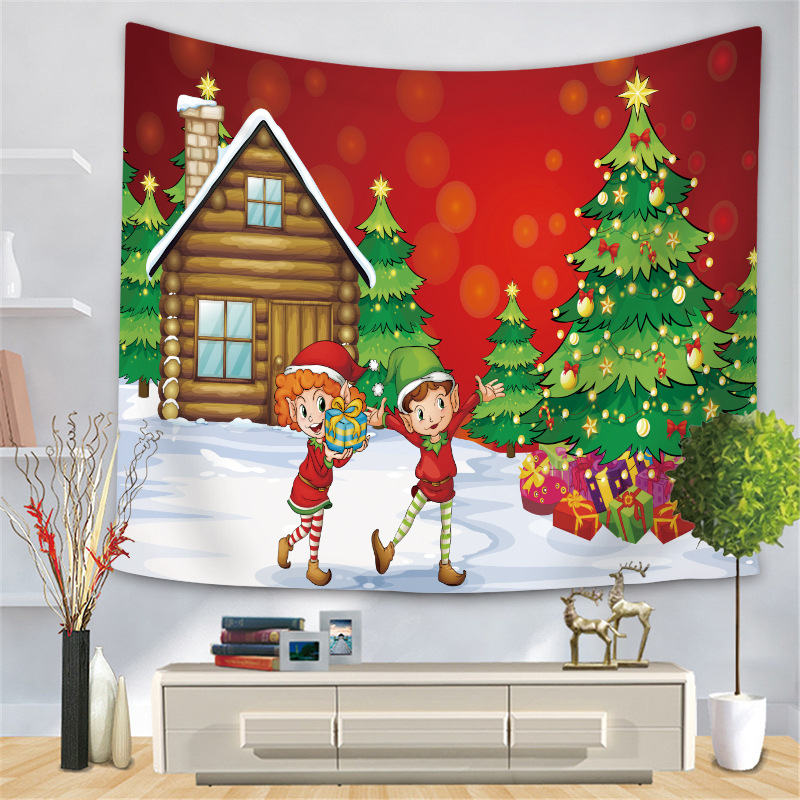 タペストリー 雪だるま クリスマスツリー サンタクロース おしゃれな壁掛け ウォールアート 壁掛け クリスマスタペストリー モダン 大判