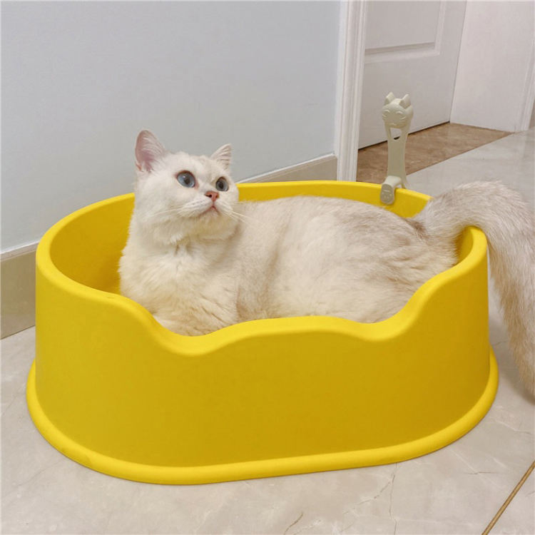 猫トイレ ネコ 砂 清潔 猫用品 ねこ 猫トイレ ネコトイレ 大型 大きめ 深い 深め 高い 高め 飛び散らない 小型 大型 猫 トイレ 四角 にお
