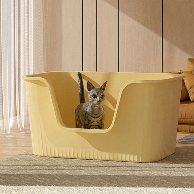 猫トイレ ネコ 砂 清潔 猫用品 L 65*45*33cm スコップ付き ねこ 猫トイレ ネコトイレ ねこトイレ 大型 大きめ 飛散ガード 深い 深め 高い