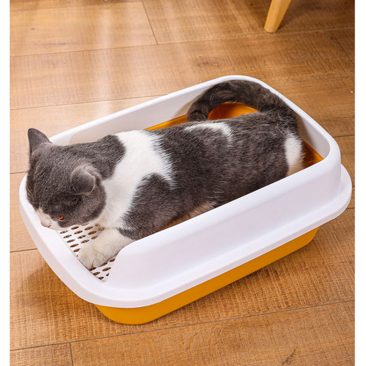 猫 トイレ におい対策 ペット用 猫砂 匂い対策 おしゃれ スコップ付き 清潔 L35*52*19cm 猫 トイレ 匂い対策 おしゃれ 四角 大型 におい