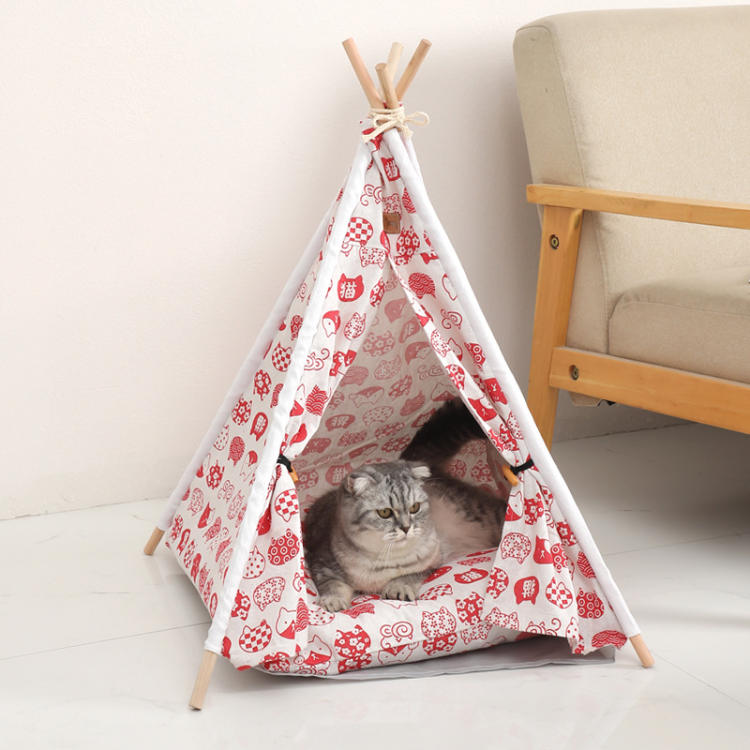 ペット テント 犬 ベッド 猫 ベッド 冬 ペットハウス 犬ハウス 猫小屋 室内 クッション付き 暖かい 犬用テント 通気性いい 組み立て簡単