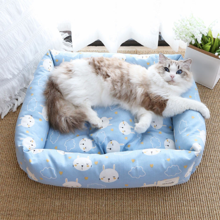 犬 ベッド 猫ベッド ペットベッド 冬用 ふわふわ 通気性 寒さ対策 ペット クッション ペットソファー 滑り止め 暖かい 高反発 かわいい