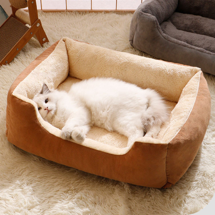 ペットベッド 冬用 かわいい 猫 ベッド 犬 ベッド 子犬 猫用 ペットクッション ふわふわベッド 寝床 キャットベッド 小型犬 ペットソファ