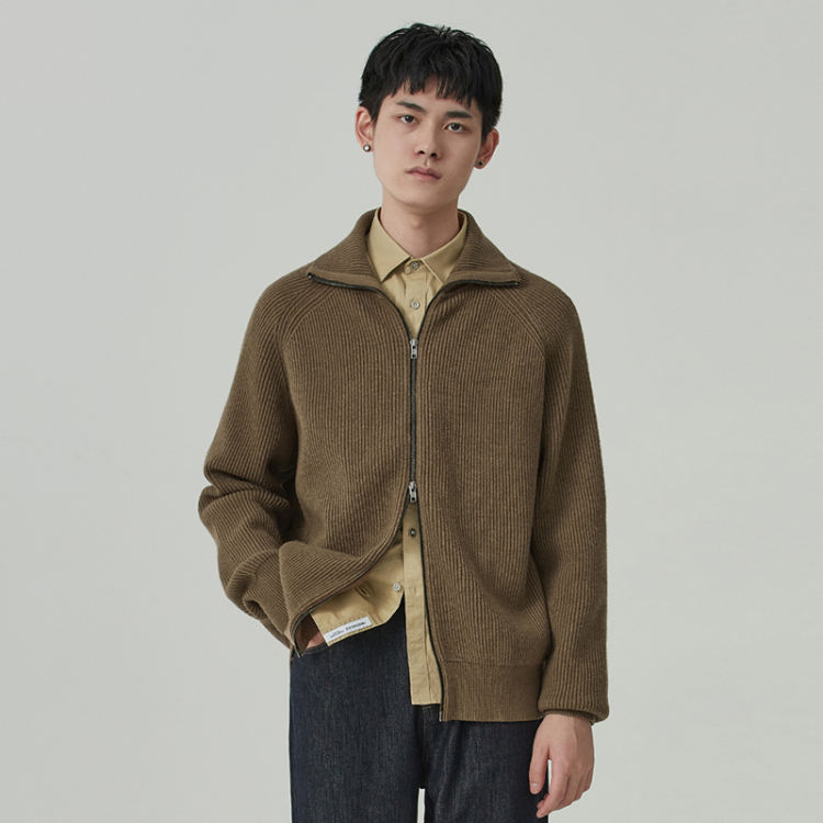 ロングカーディガン 長袖 トップス 羽織り 薄手カーディガン 春 夏 柄 韓国風 ファッション チェック柄 poloネック シングルブレスト ショート ショート丈 きれいめ ビッグシルエット
