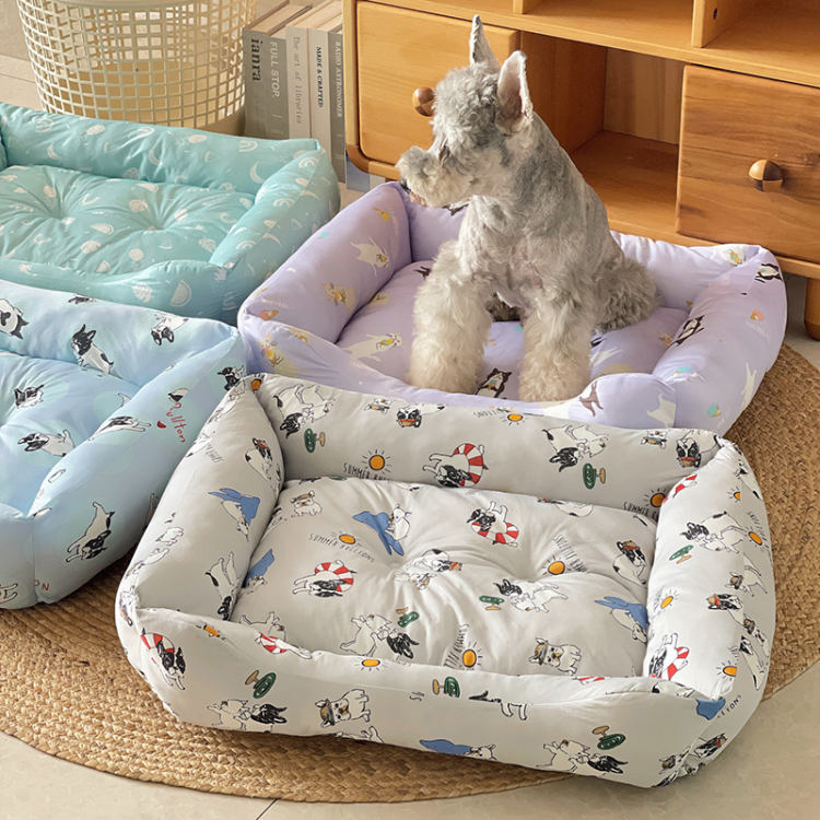 ペットベッド 犬 夏用 夏 中型犬 丸 かわいい 洗える 介護 大きい 可愛い おしゃれ 猫 犬 ブルー ピンク リバーシブルペットベッド ペット 犬 猫 40x50cm 車 メッシュ